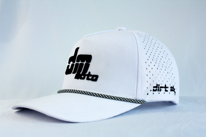 White DM Moto Hat