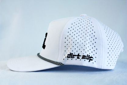 White DM Moto Hat